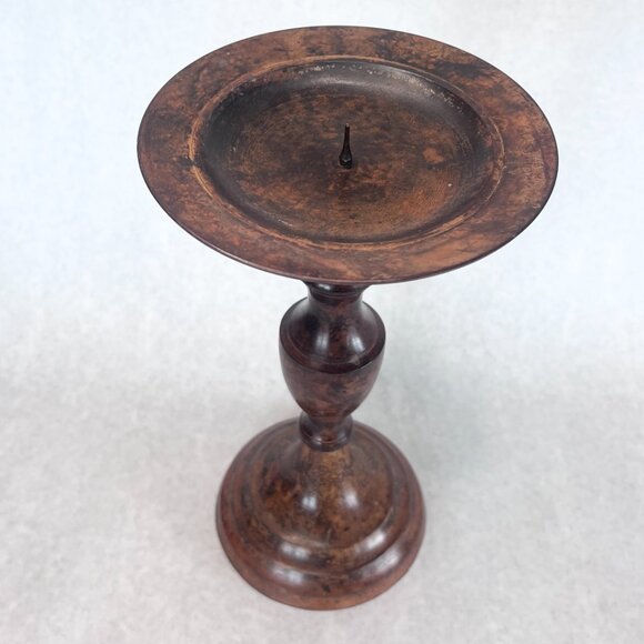 Vintage 10 inch Tall Metal Candle Holder Candlestick Rustic Decor - Picture 3 of 10